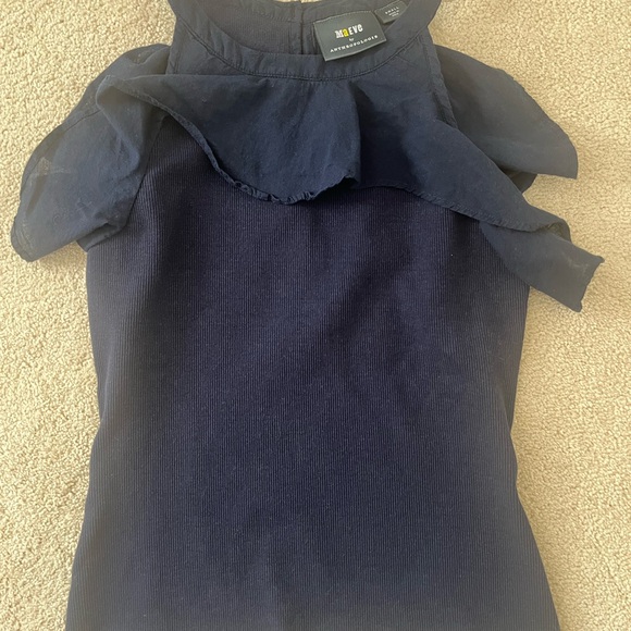 Anthropologie Maeve Ruffled Rib Halter Tank - Picture 4 of 6